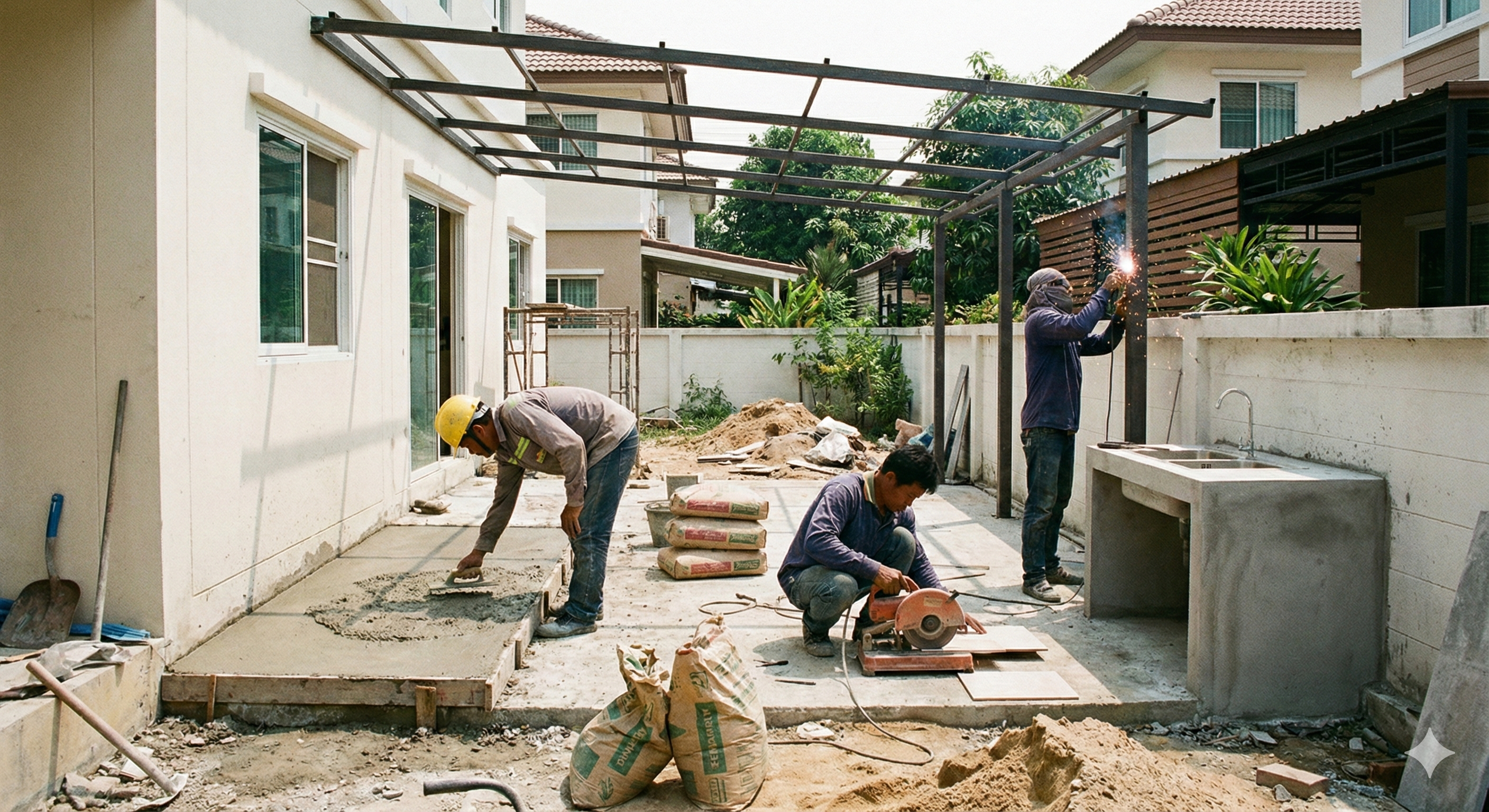 ต่อเติมลานซักล้าง