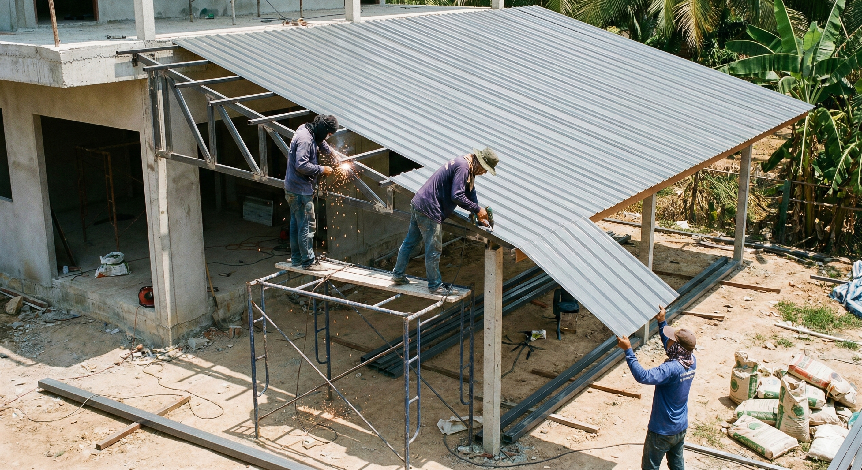 หลังคาโรงรถไวนิล